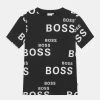 BOSS Kidswear Enfant SHORT SLEEVES TEE T Shirt Imprimé Black