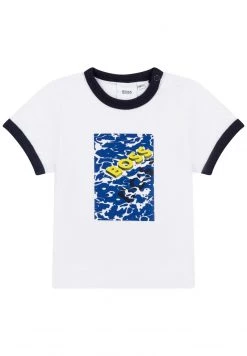 BOSS Kidswear T Shirt Imprimé Blanc Enfant