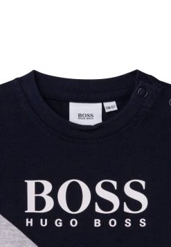 BOSS Kidswear Enfant EN T Shirt à Manches Longues Bleu Cargo -BOSS Kidswear Soldes Magasin 31918674466b42919f3337aac0c24a42