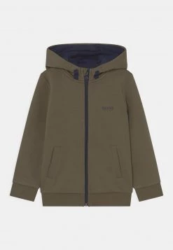 BOSS Kidswear Enfant Sweat à Capuche Zippé Khaki
