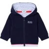 BOSS Kidswear Sweat à Capuche Zippé Bleu Cargo Unisex -BOSS Kidswear Soldes Magasin 5f3172e467604233b12c711fe0e57106