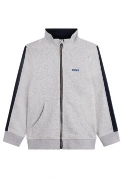 BOSS Kidswear Enfant Sweat à Capuche Zippé Gris Chine