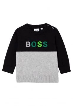 BOSS Kidswear Pullover Noir Gris Enfant