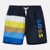 BOSS Kidswear SWIM SHORTS Short De Bain Bleu Cargo Enfant -BOSS Kidswear Soldes Magasin be25342a2ae948f4abe432785291e4fc