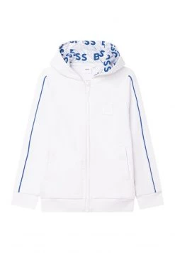 BOSS Kidswear Sweat à Capuche Zippé Blanc Enfant